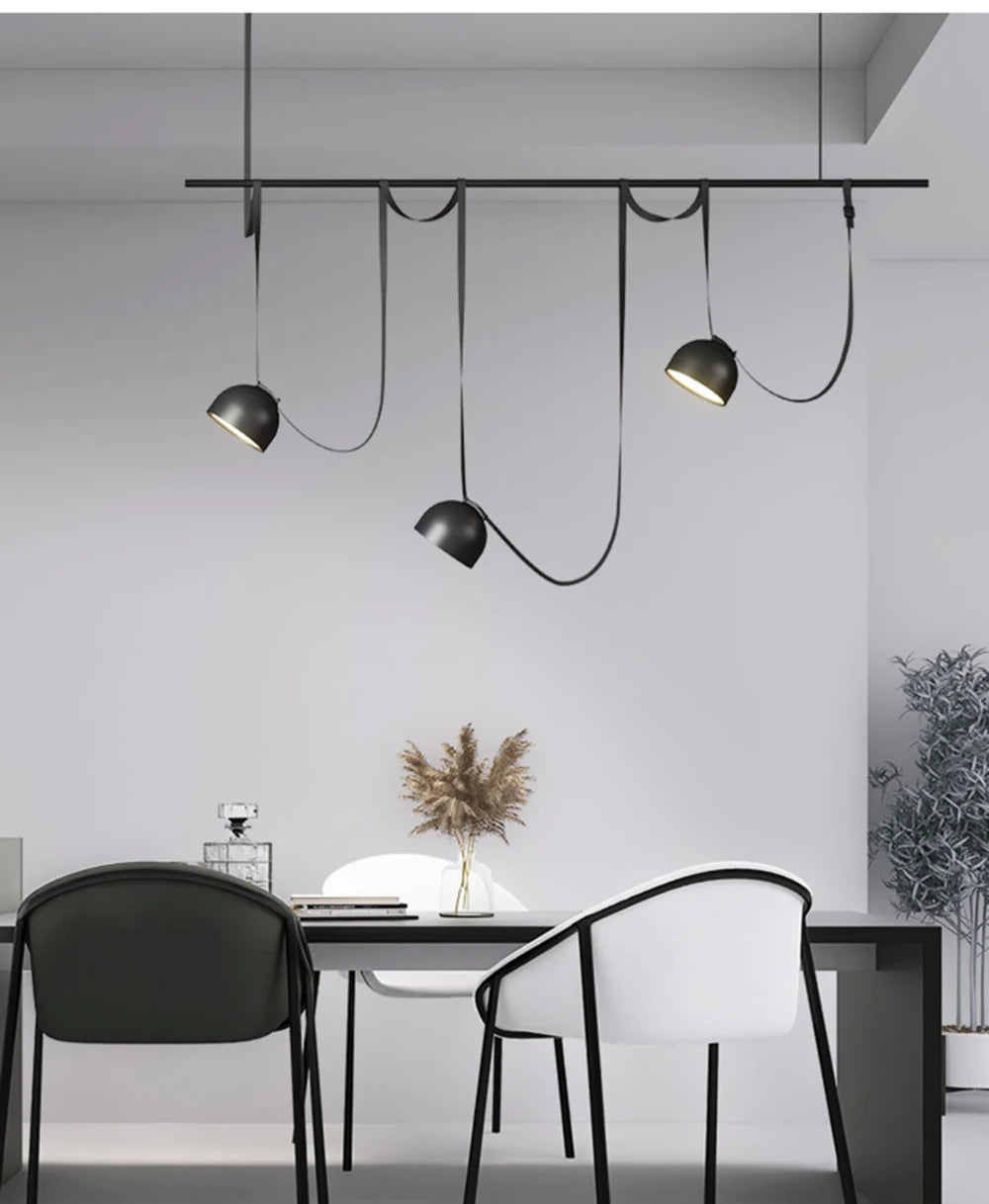 LED Postmodern Belt Ceiling Chandelier