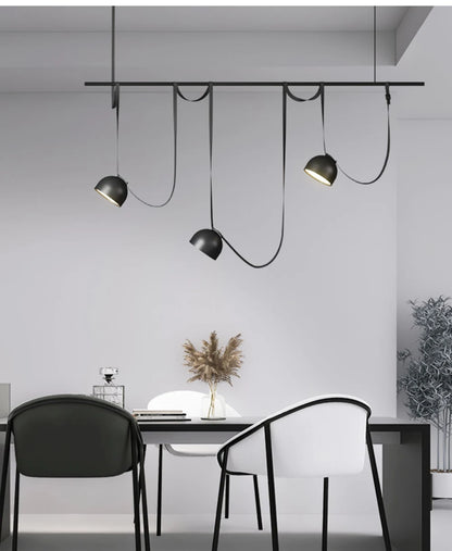 LED Postmodern Belt Ceiling Chandelier