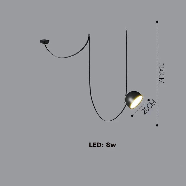 LED Postmodern Belt Ceiling Chandelier