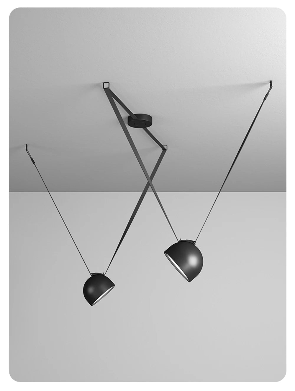 LED Postmodern Belt Ceiling Chandelier