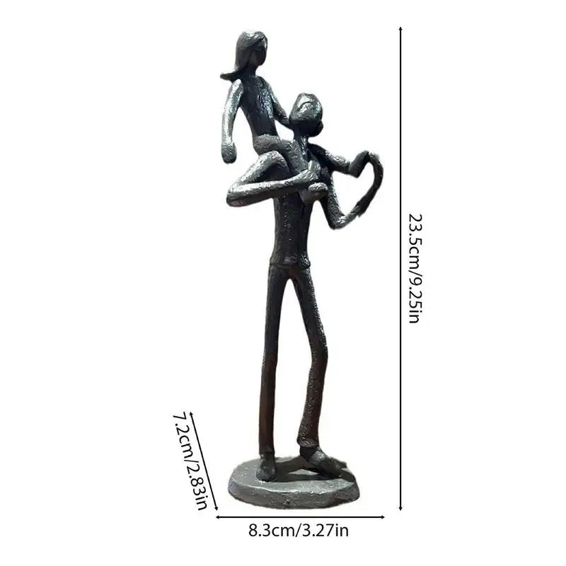 Dad Daughter Figurine Sculpture
