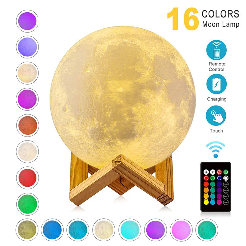 Galaxy Moon Lamp