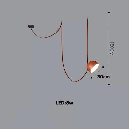 LED Postmodern Belt Ceiling Chandelier