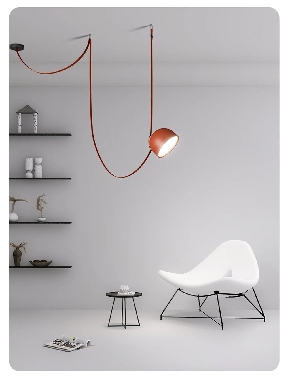 LED Postmodern Belt Ceiling Chandelier