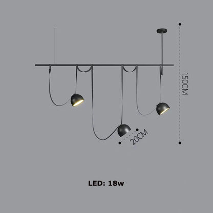 LED Postmodern Belt Ceiling Chandelier